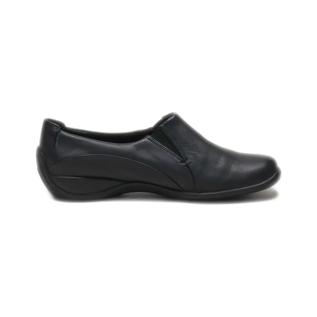 Clarks Slip Ons Leather Black Colour For Women