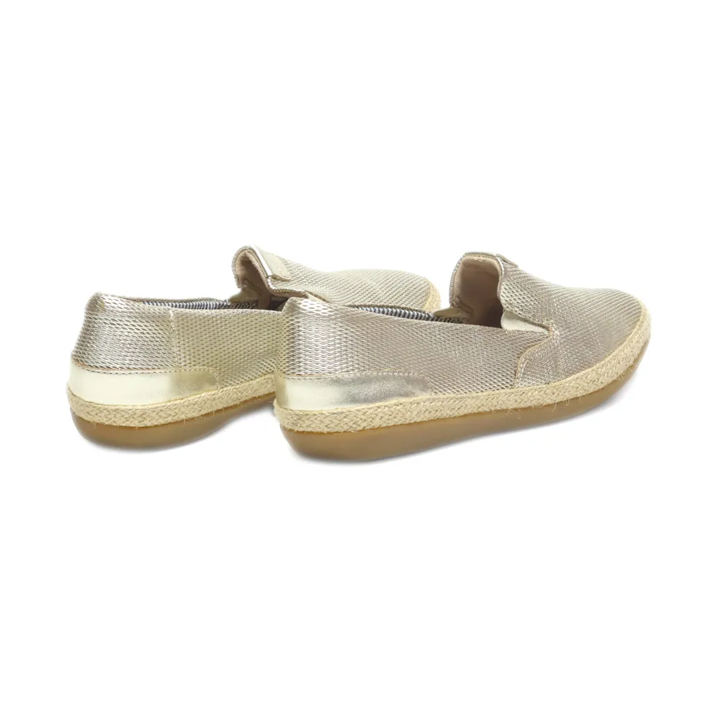 Clarks Slip Ons Leather Gold Colour For Women