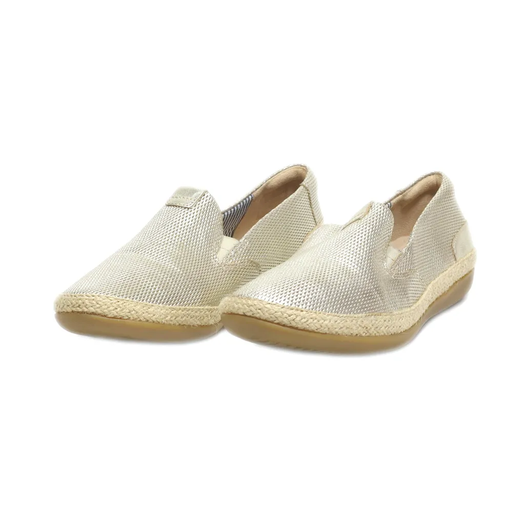 Clarks Slip Ons Leather Gold Colour For Women