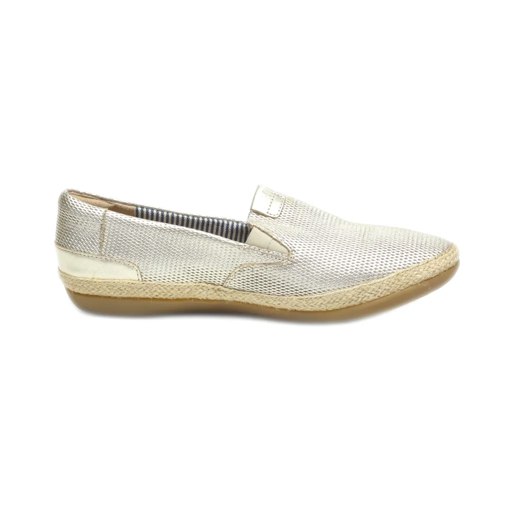 Clarks Slip Ons Leather Gold Colour For Women