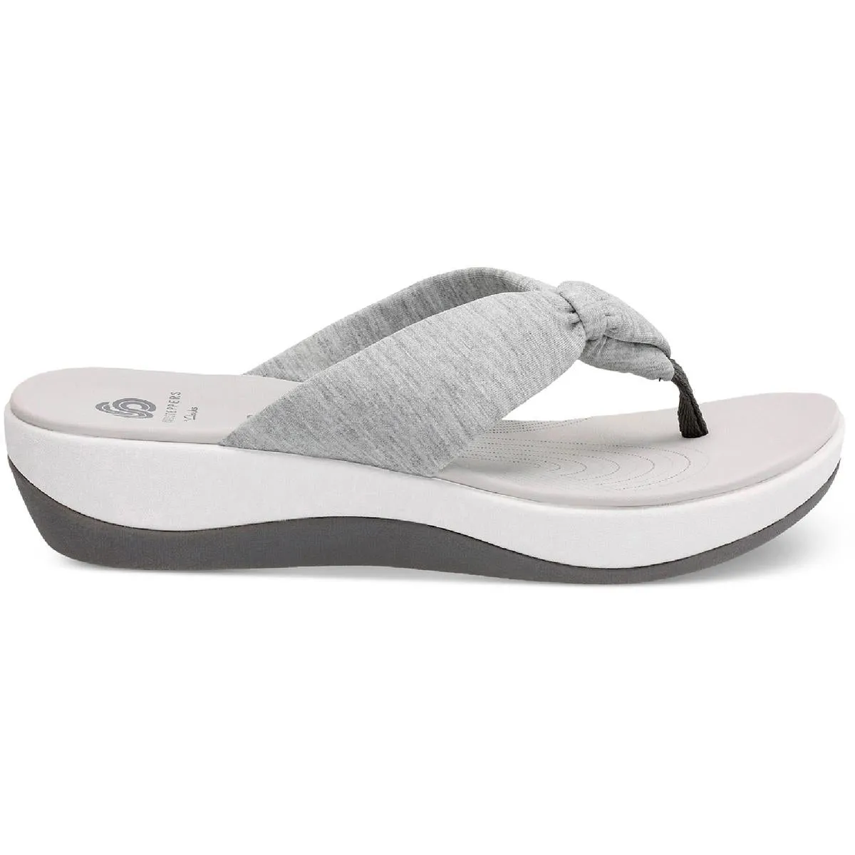 Clarks Women's Arla Glison Fabric Ortholite Wedge Thong Flip Flop Sandal