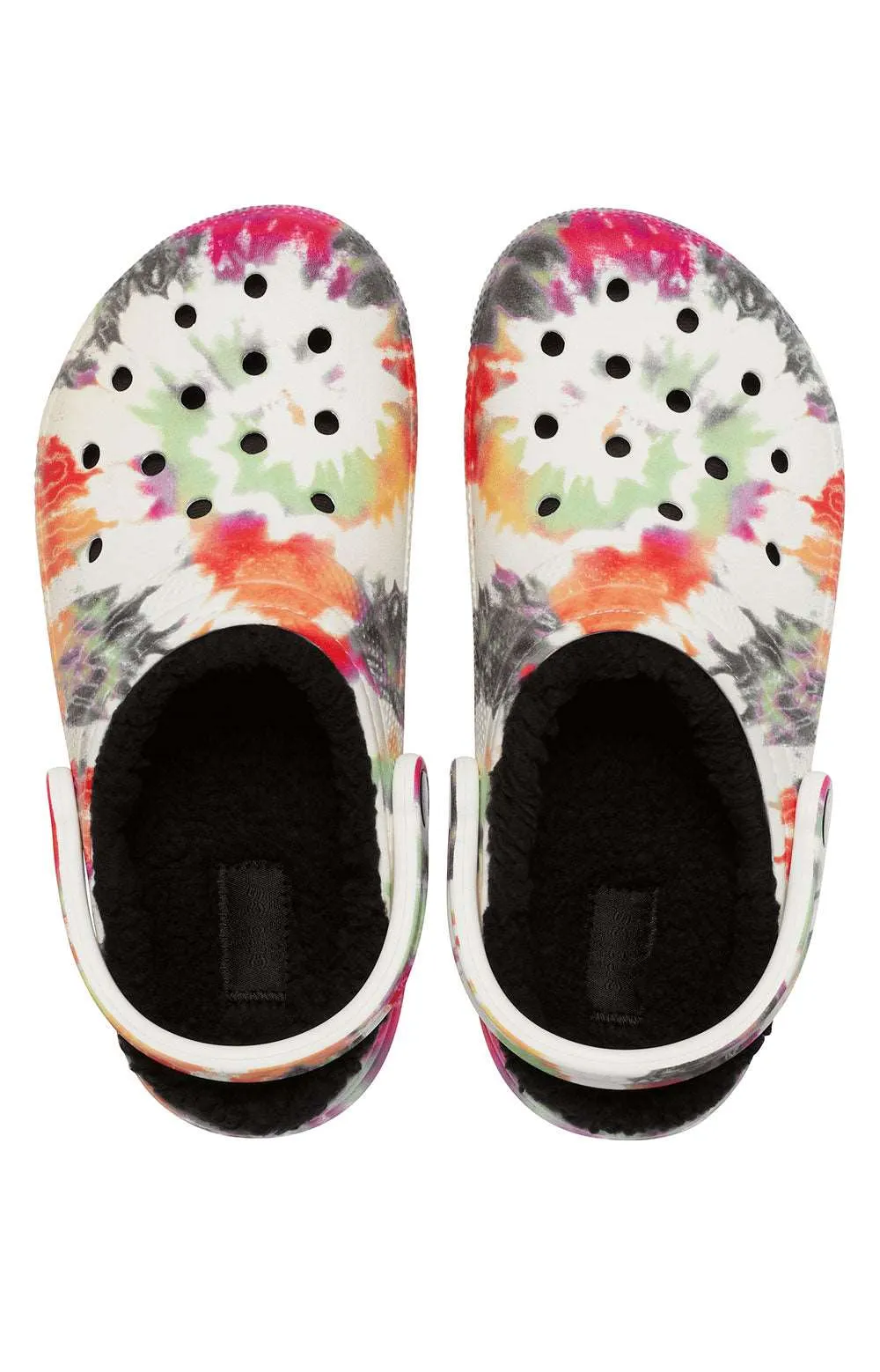 Classic Lined Tie Dye Clogs   Black/Multi