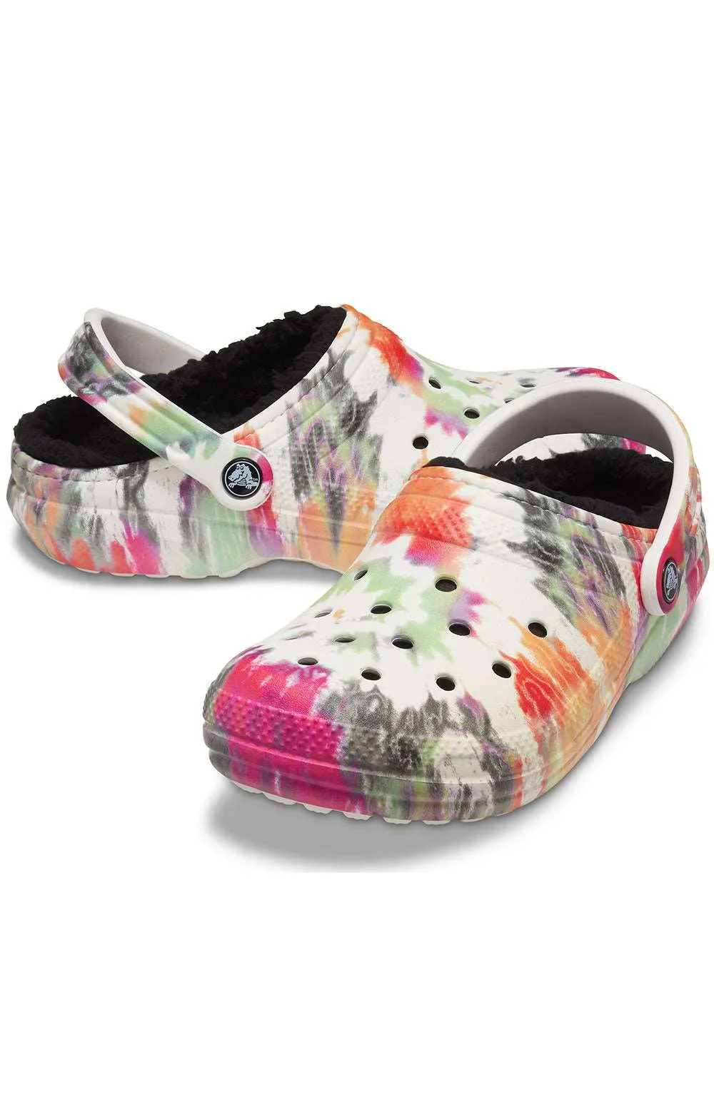 Classic Lined Tie Dye Clogs   Black/Multi