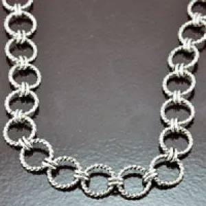Classic Silver Connector Chain Necklace, EA