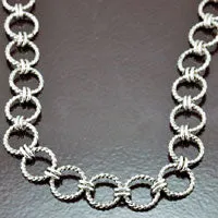 Classic Silver Connector Chain Necklace, EA
