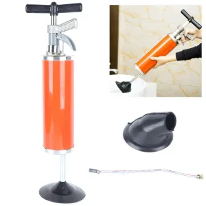 Clean Water Ram Drain Cleaning Tool with 4-Inch Rubber Cone for Pipes 30-130mm