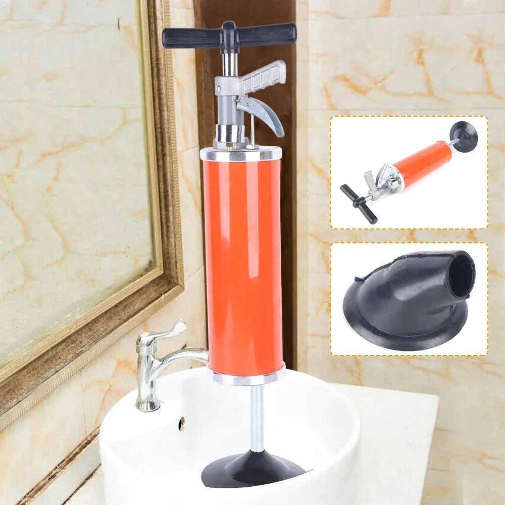 Clean Water Ram Drain Cleaning Tool with 4-Inch Rubber Cone for Pipes 30-130mm