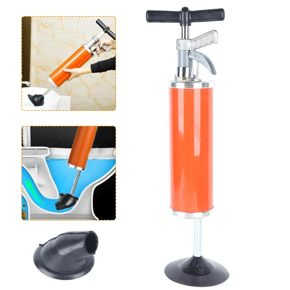 Clean Water Ram Drain Cleaning Tool with 4-Inch Rubber Cone for Pipes 30-130mm