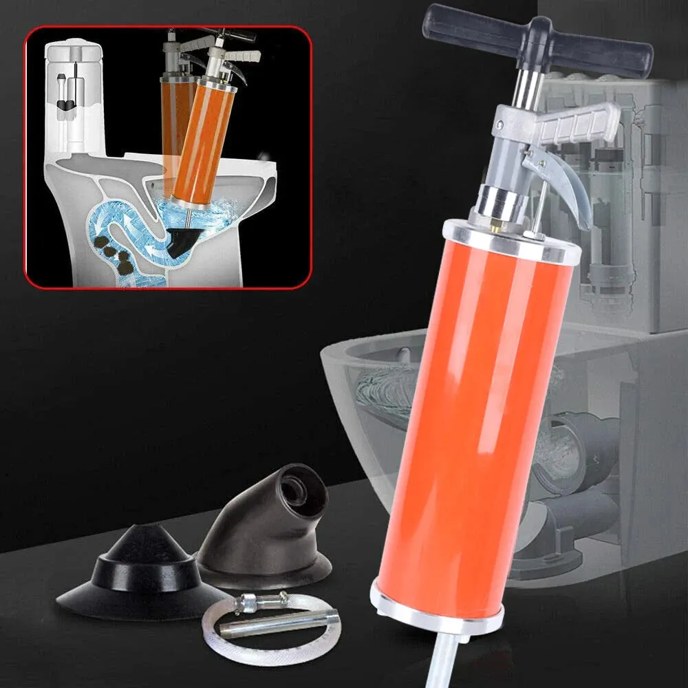 Clean Water Ram Drain Cleaning Tool with 4-Inch Rubber Cone for Pipes 30-130mm