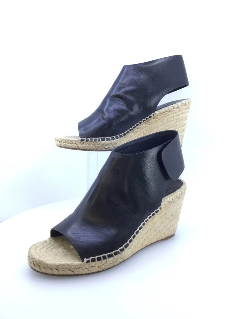 CÉLINE OPEN TOE ESPADRILLE WEDGE HEEL SHOES