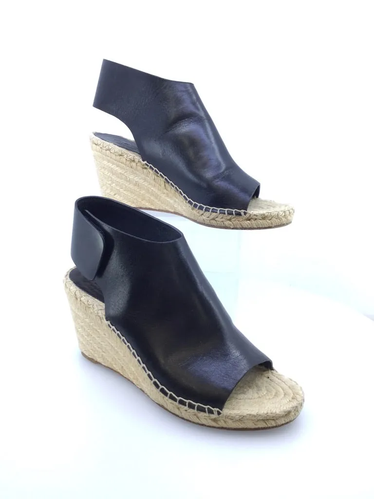 CÉLINE OPEN TOE ESPADRILLE WEDGE HEEL SHOES