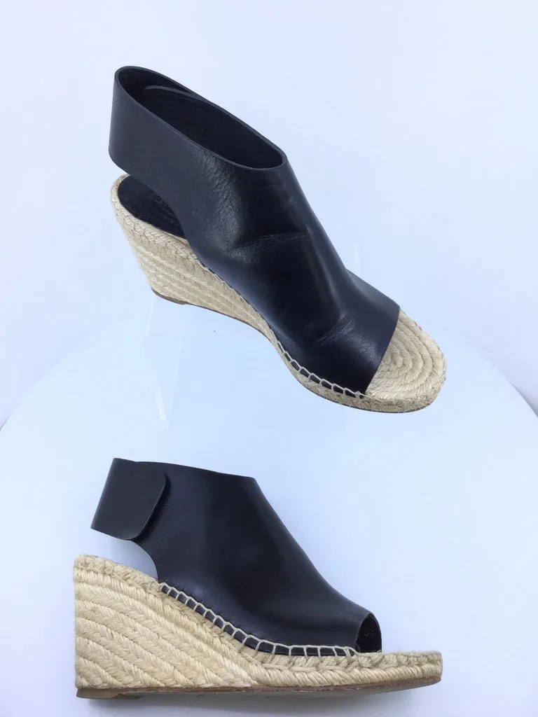 CÉLINE OPEN TOE ESPADRILLE WEDGE HEEL SHOES