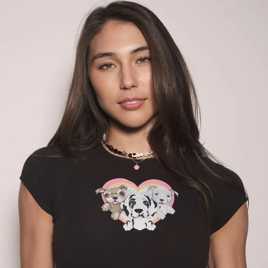 Cloud Haven Paw Print Choker Necklace Pink