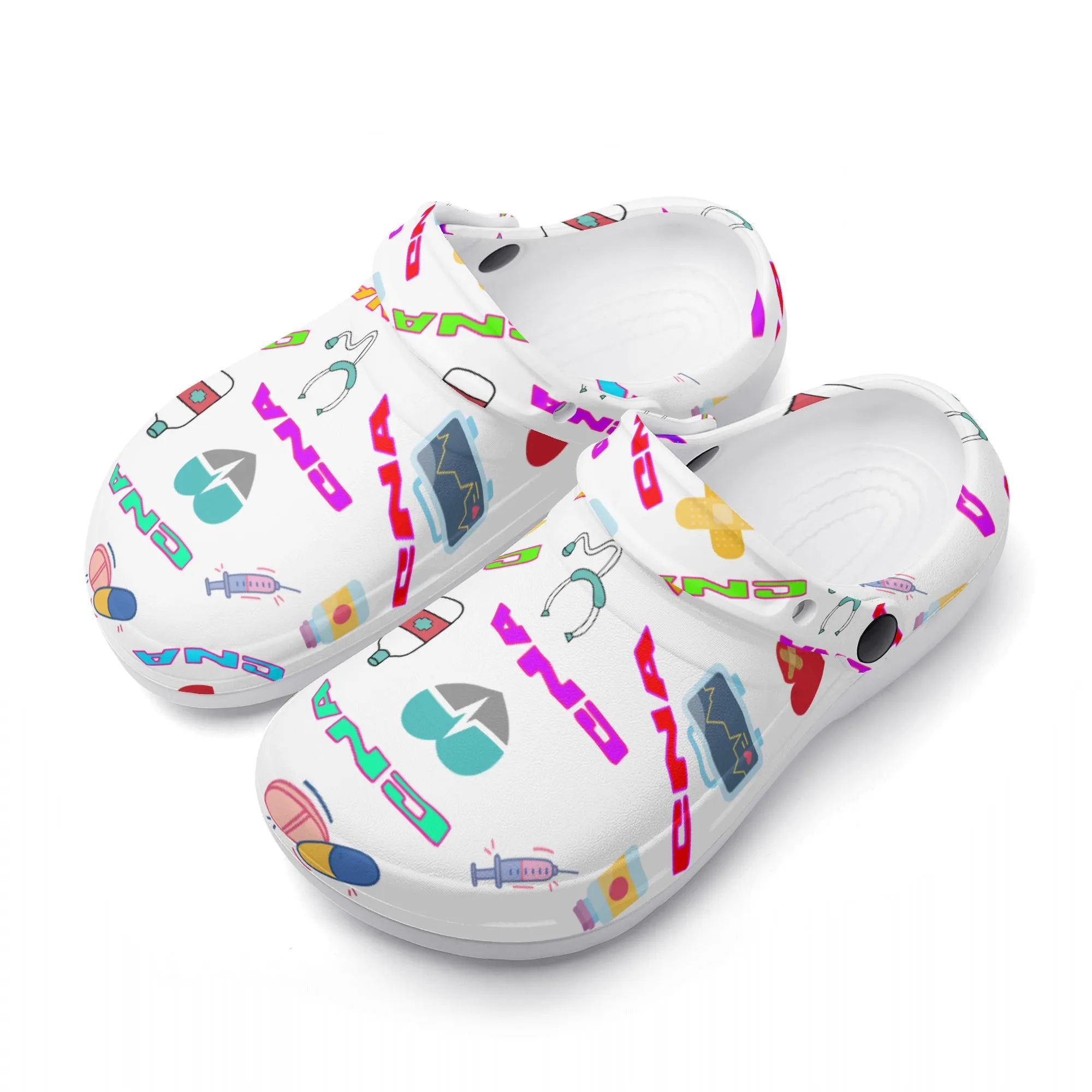 CNA Womens Lightweight Nursing Slip On Clogs - 2 colors
