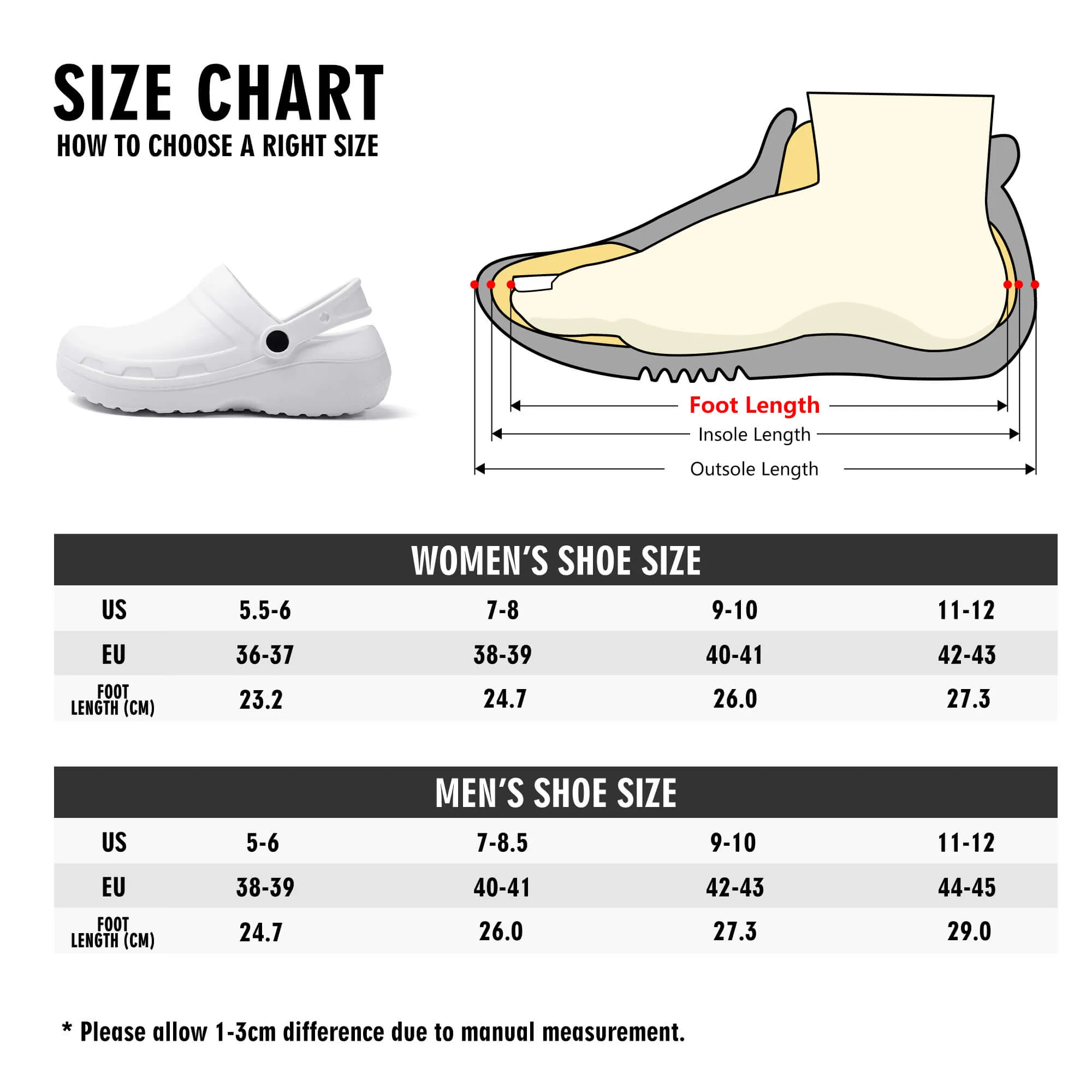 CNA Womens Lightweight Nursing Slip On Clogs - 2 colors