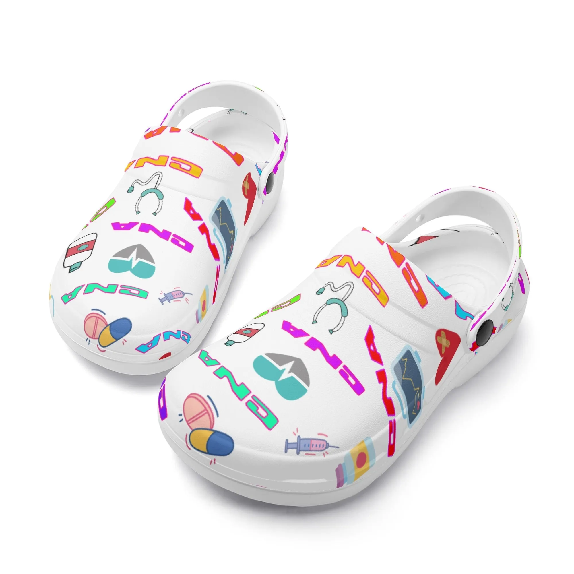 CNA Womens Lightweight Nursing Slip On Clogs - 2 colors