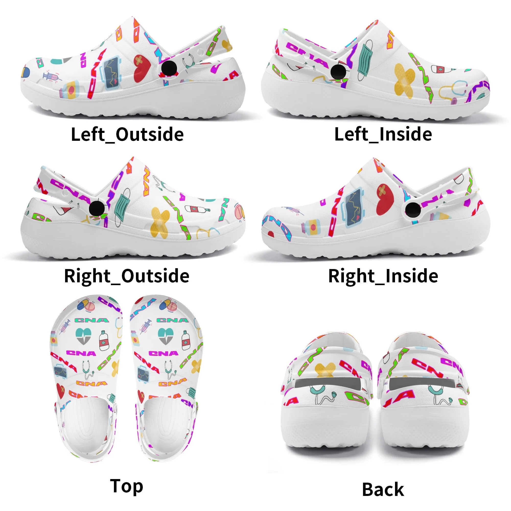 CNA Womens Lightweight Nursing Slip On Clogs - 2 colors