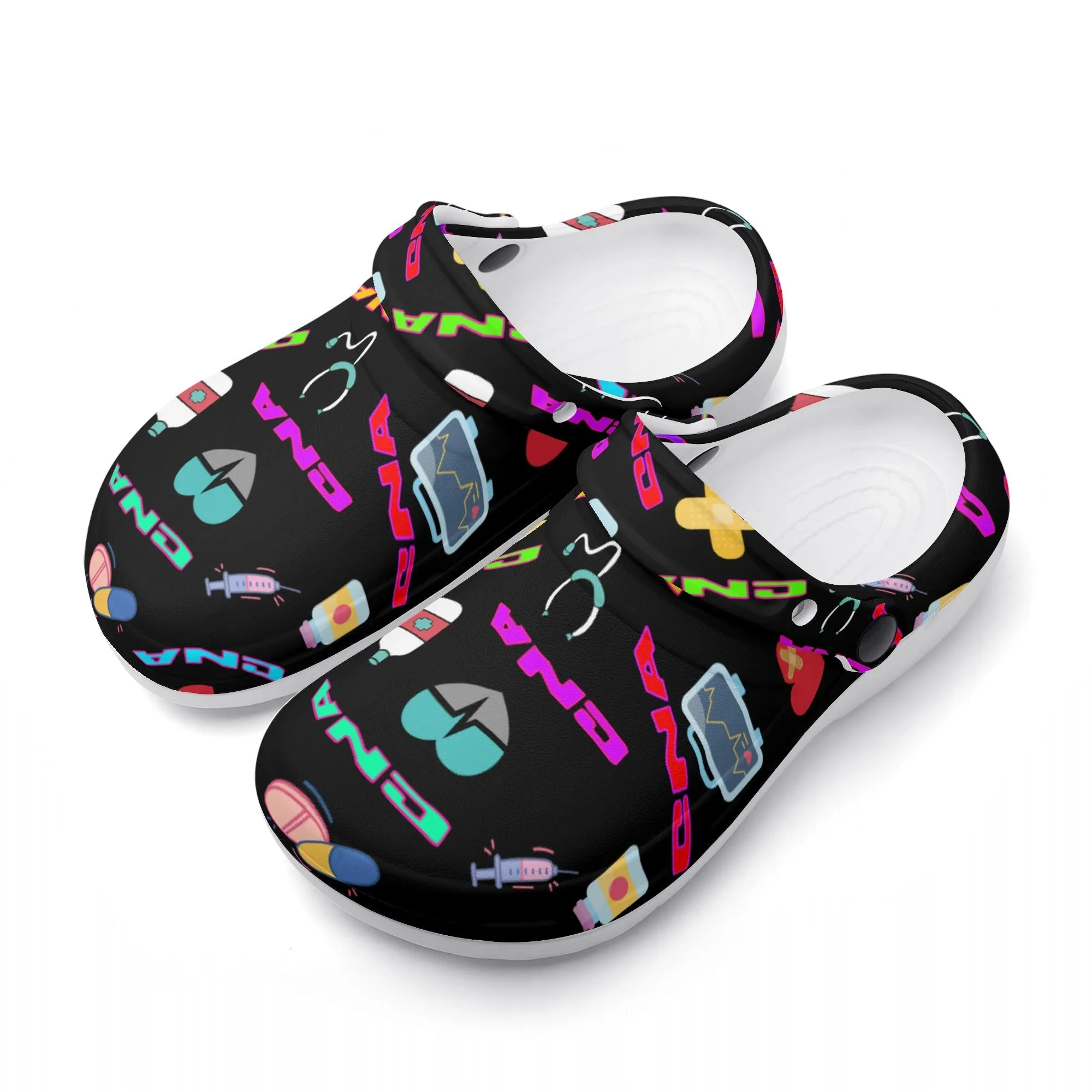CNA Womens Lightweight Nursing Slip On Clogs - 2 colors