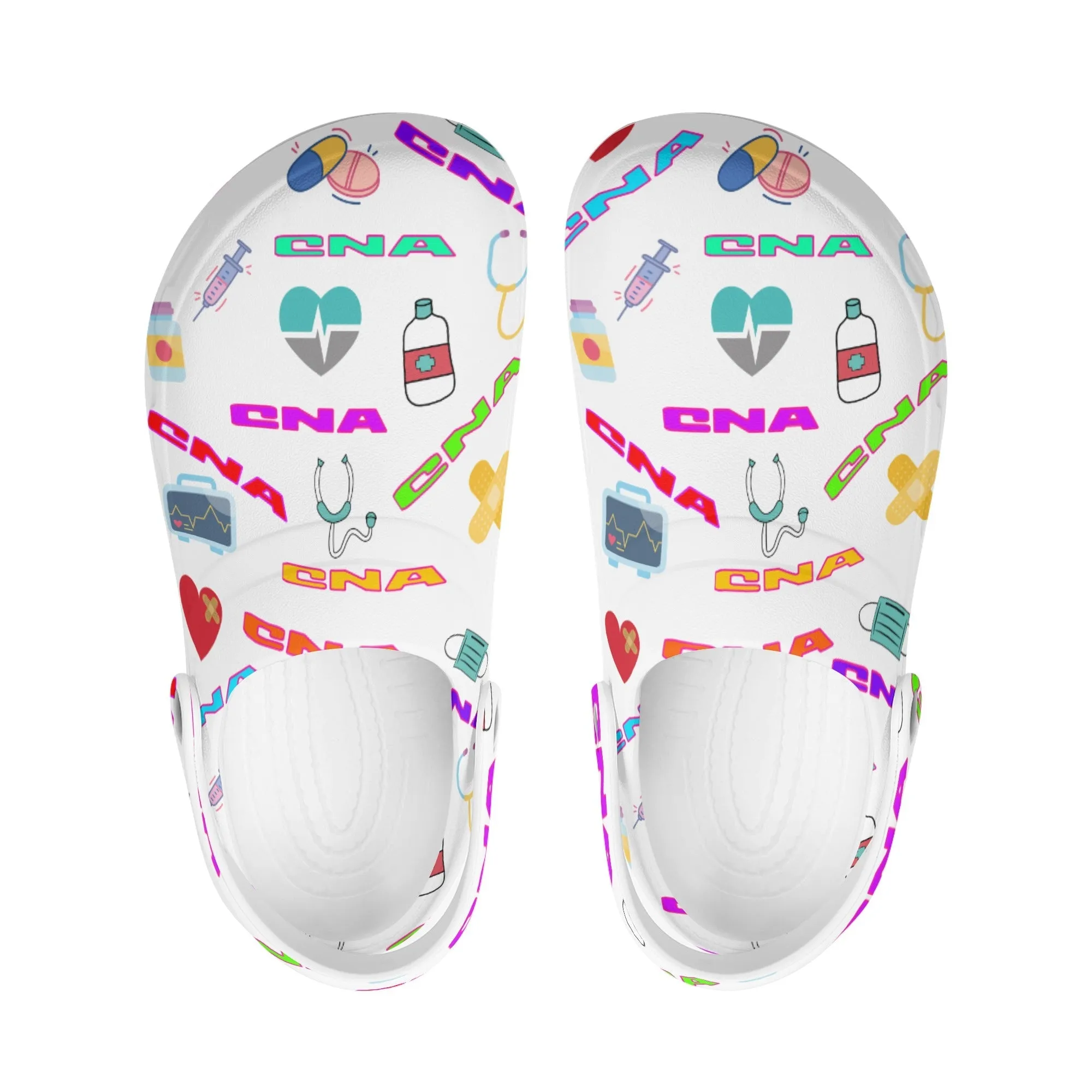 CNA Womens Lightweight Nursing Slip On Clogs - 2 colors