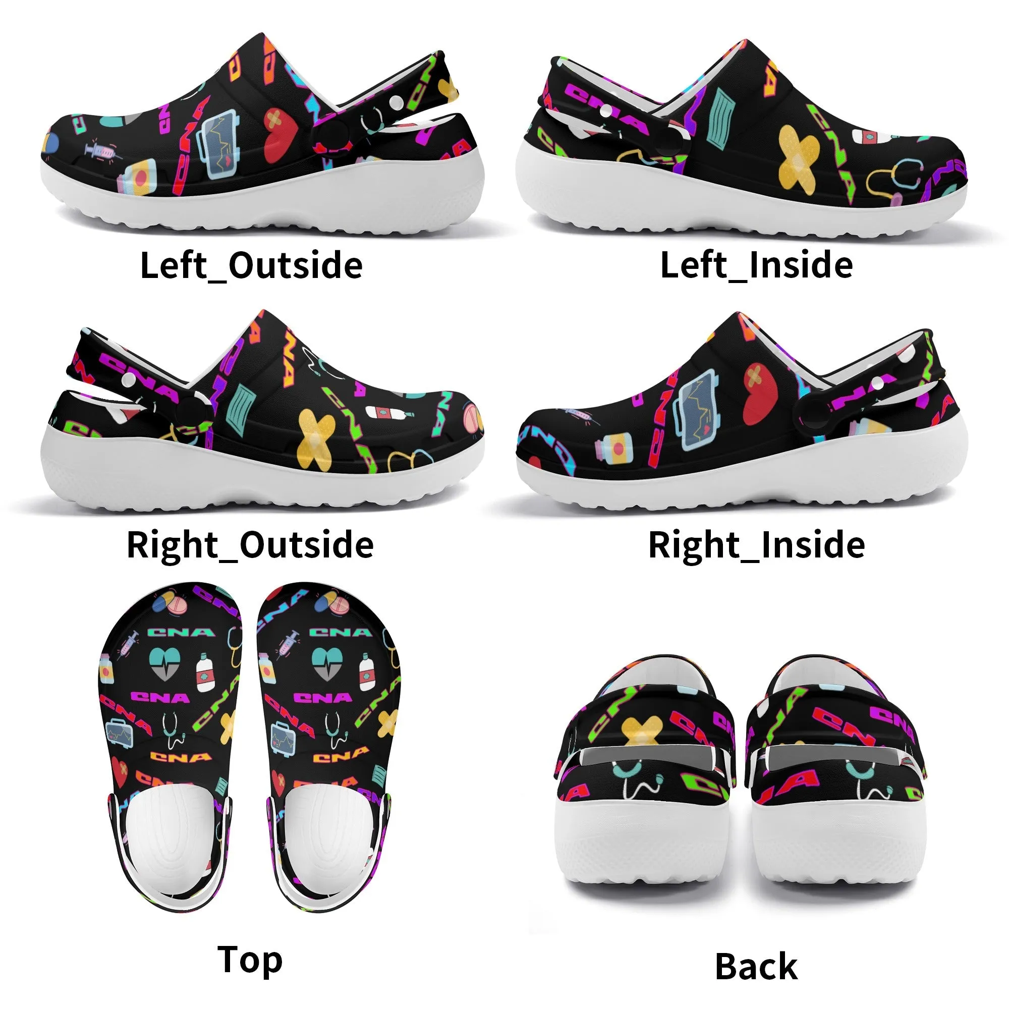 CNA Womens Lightweight Nursing Slip On Clogs - 2 colors