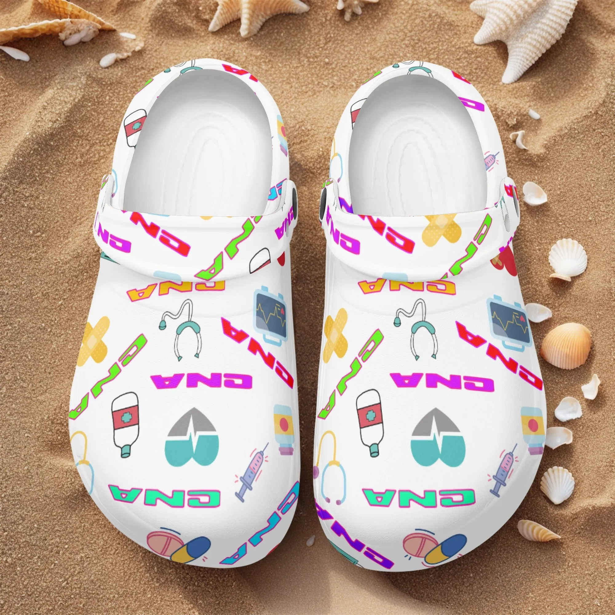 CNA Womens Lightweight Nursing Slip On Clogs - 2 colors