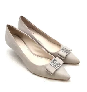 Coach Women's Astor Gray Kitten Pump Heels - Size 8.5B