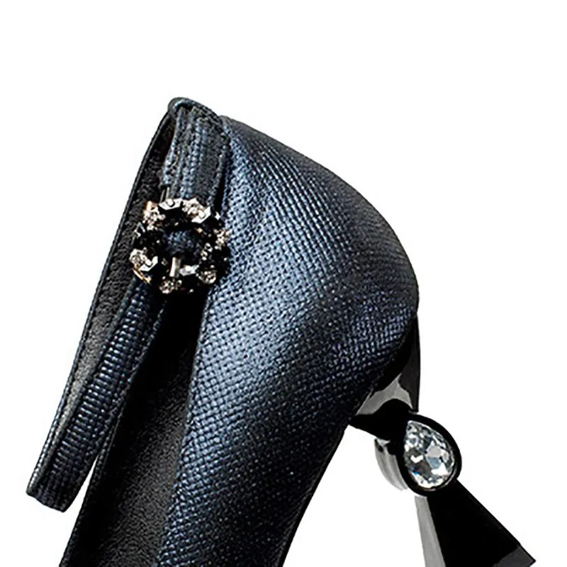 Cone Heel Genuine Leather Party & Evening Heels
