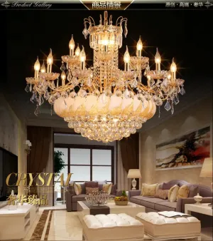 Contemporary Crystal Ball Chandelier – 14/20 Head Cascading Pendant Light for Living Room Ceiling, 23.5"/31.5" Width