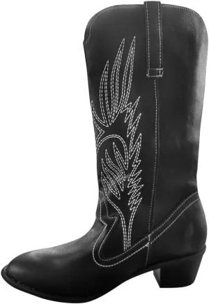 Cowboy Boots for Women Low Heel Ankle Bootie Winter Lace up Low Stacked Block Heel Mid Calf Military Combat Boots 52