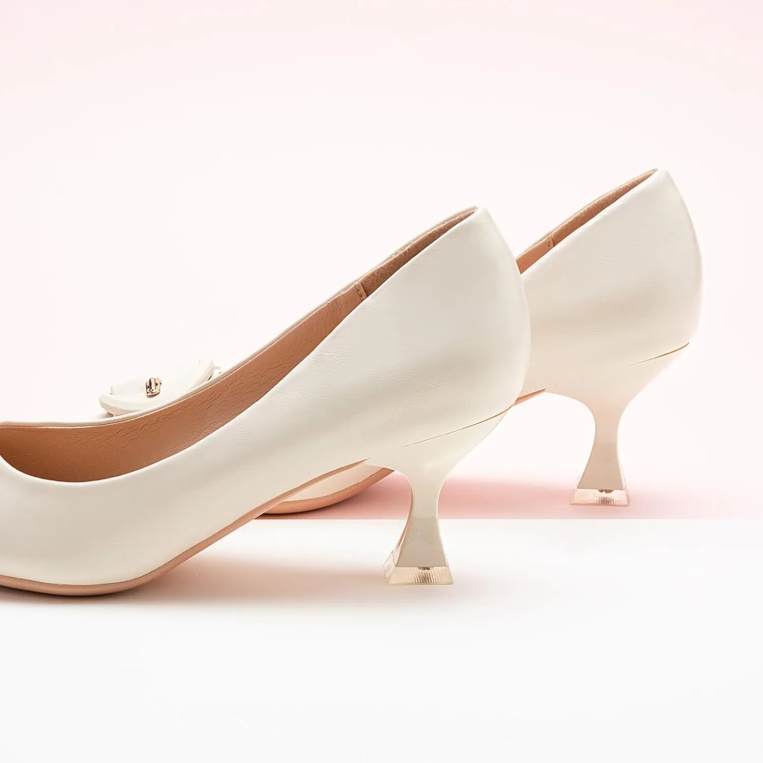 C.Paravano Women's Pumps | Low Heel Designer Shoes | Kitten Heels Womens Short Heels | Leather Pumps