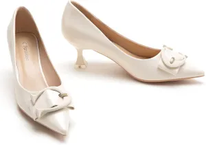 C.Paravano Women's Pumps | Low Heel Designer Shoes | Kitten Heels Womens Short Heels | Leather Pumps