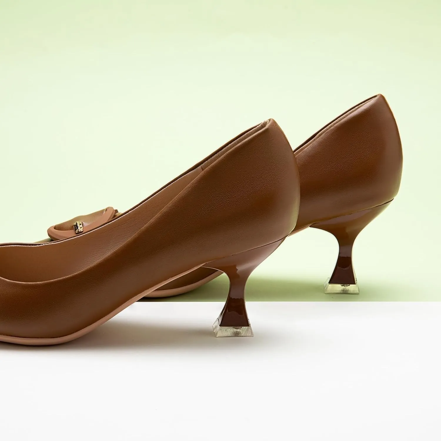 C.Paravano Women's Pumps | Low Heel Designer Shoes | Kitten Heels Womens Short Heels | Leather Pumps