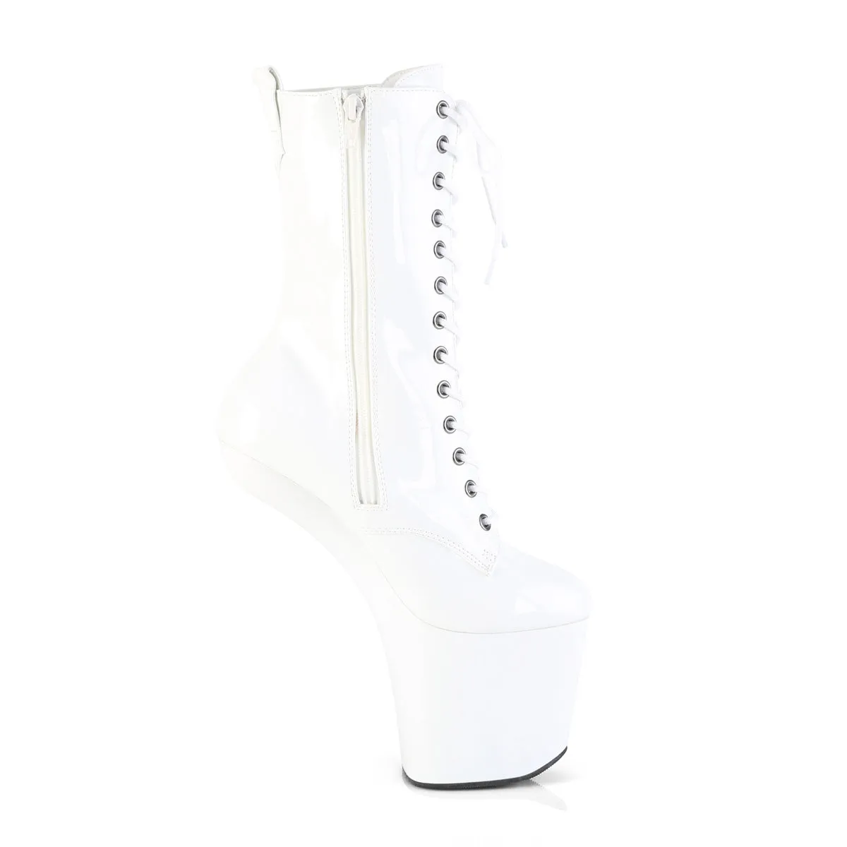 CRAZE-1040 Pleaser White Patent Sexy Platform Shoes (Pole Dancing Heels)