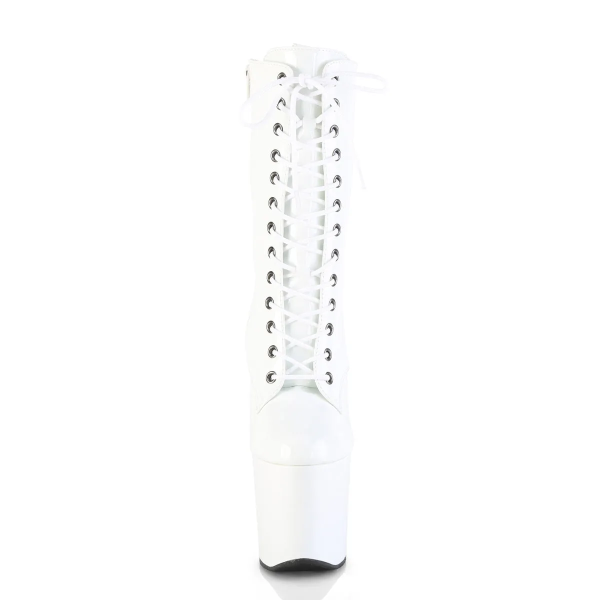 CRAZE-1040 Pleaser White Patent Sexy Platform Shoes (Pole Dancing Heels)