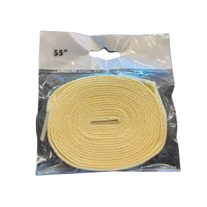 Cream Flat Shoelaces