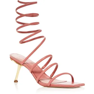 Cult Gaia Womens Kacey Faux Leather Stiletto Gladiator Sandals