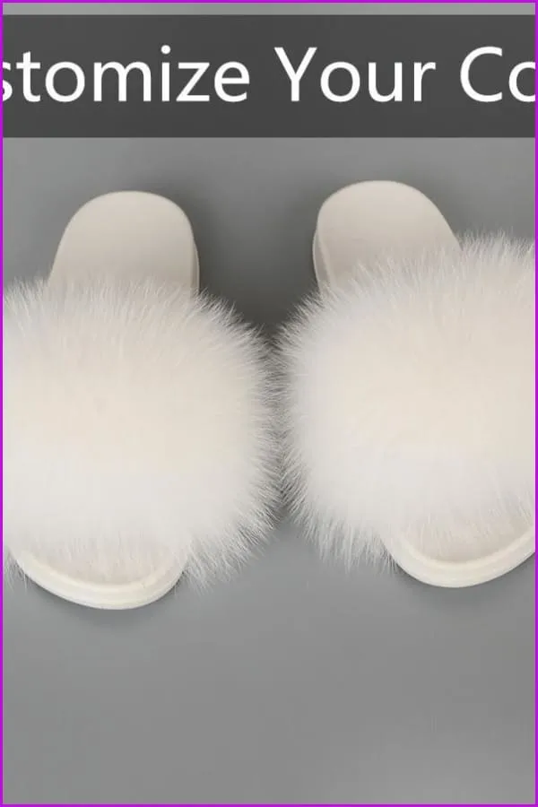 Customized Super Fluffy Fur with Colorful PVC Sole