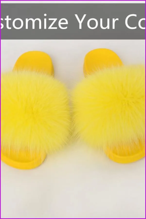 Customized Super Fluffy Fur with Colorful PVC Sole