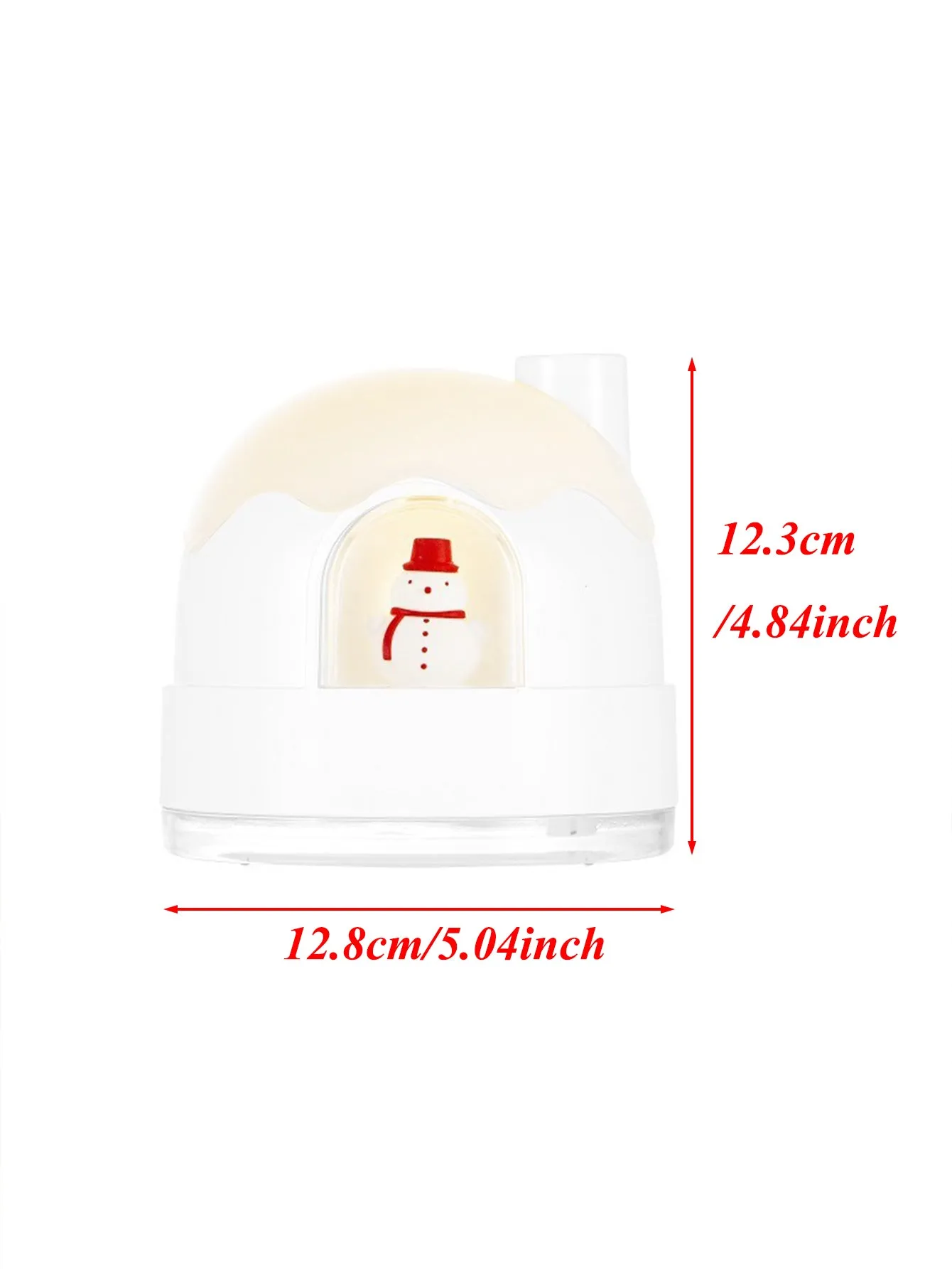 Cute Snow Igloo-Shaped Night Light Humidifier, USB Silent Home Bedroom Humidifier, Mini Desktop Air Moisturizer for Office