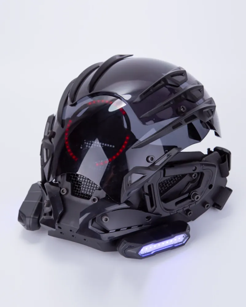Cyberpunk Futuristic LED Helmet Mask