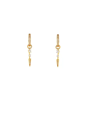 Dainty Hoops with Dangle Dagger
