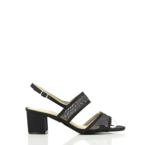 Dalessi Drysdale Black Slingback Sandals