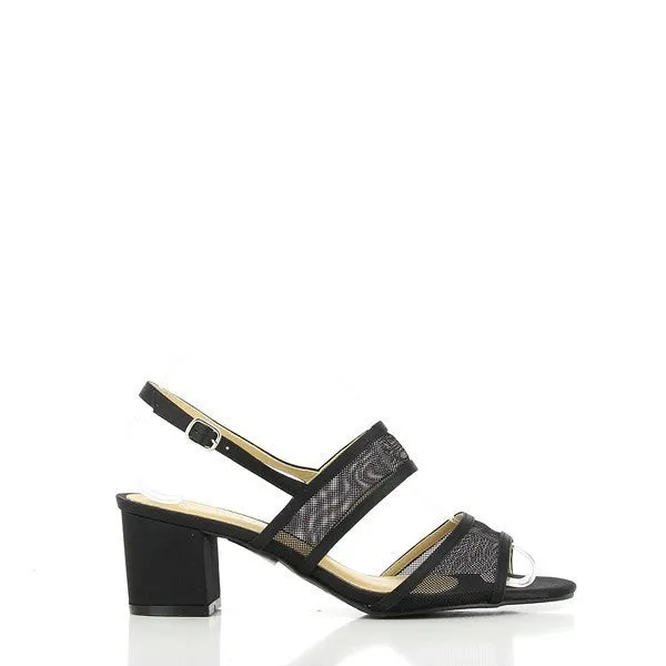 Dalessi Drysdale Black Slingback Sandals