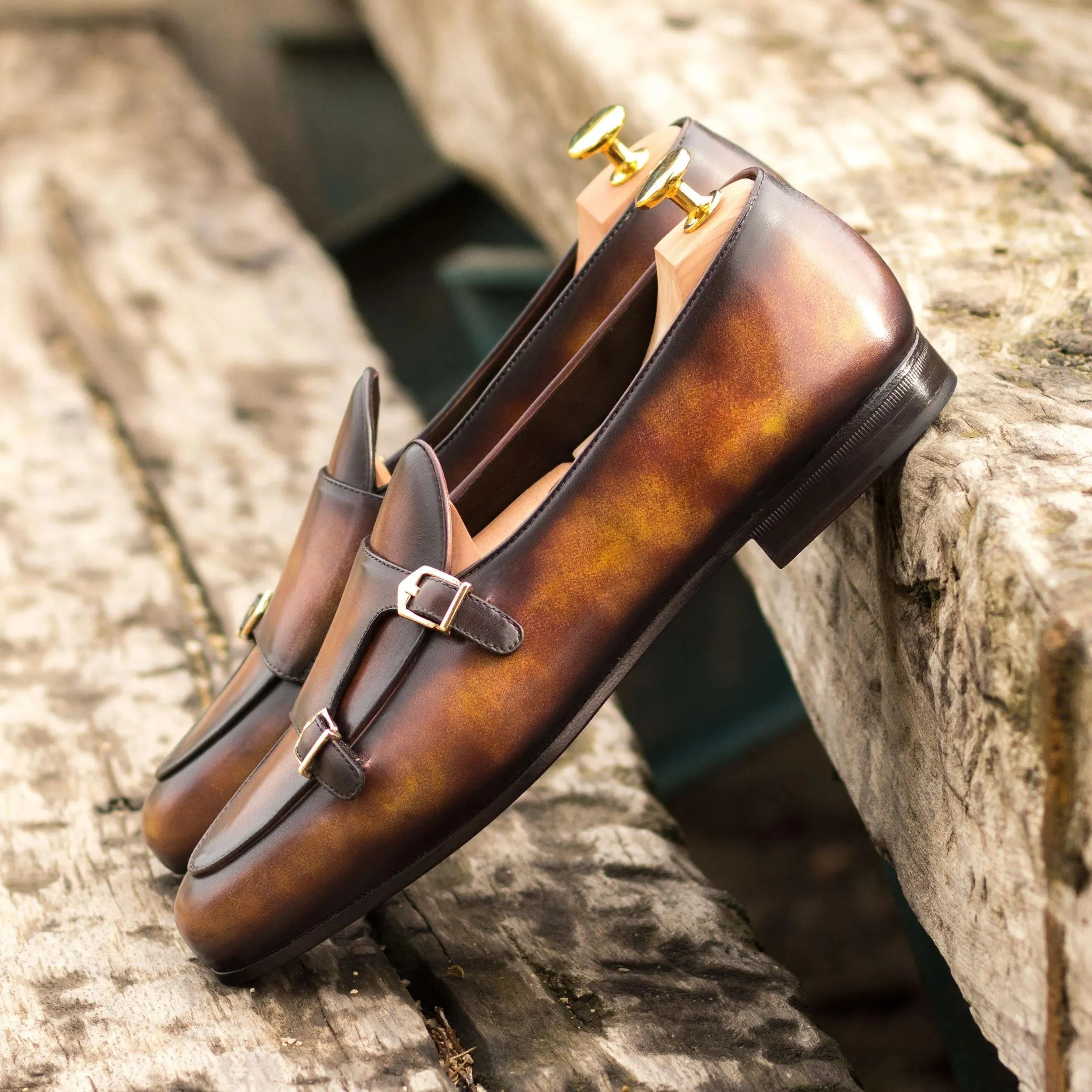 Dan Belgian Patina Monk Slipper II