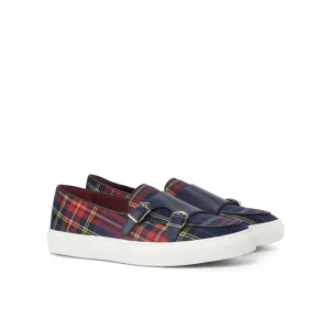 DapperFam Riviera in Tartan Men's Sartorial Monk Sneaker
