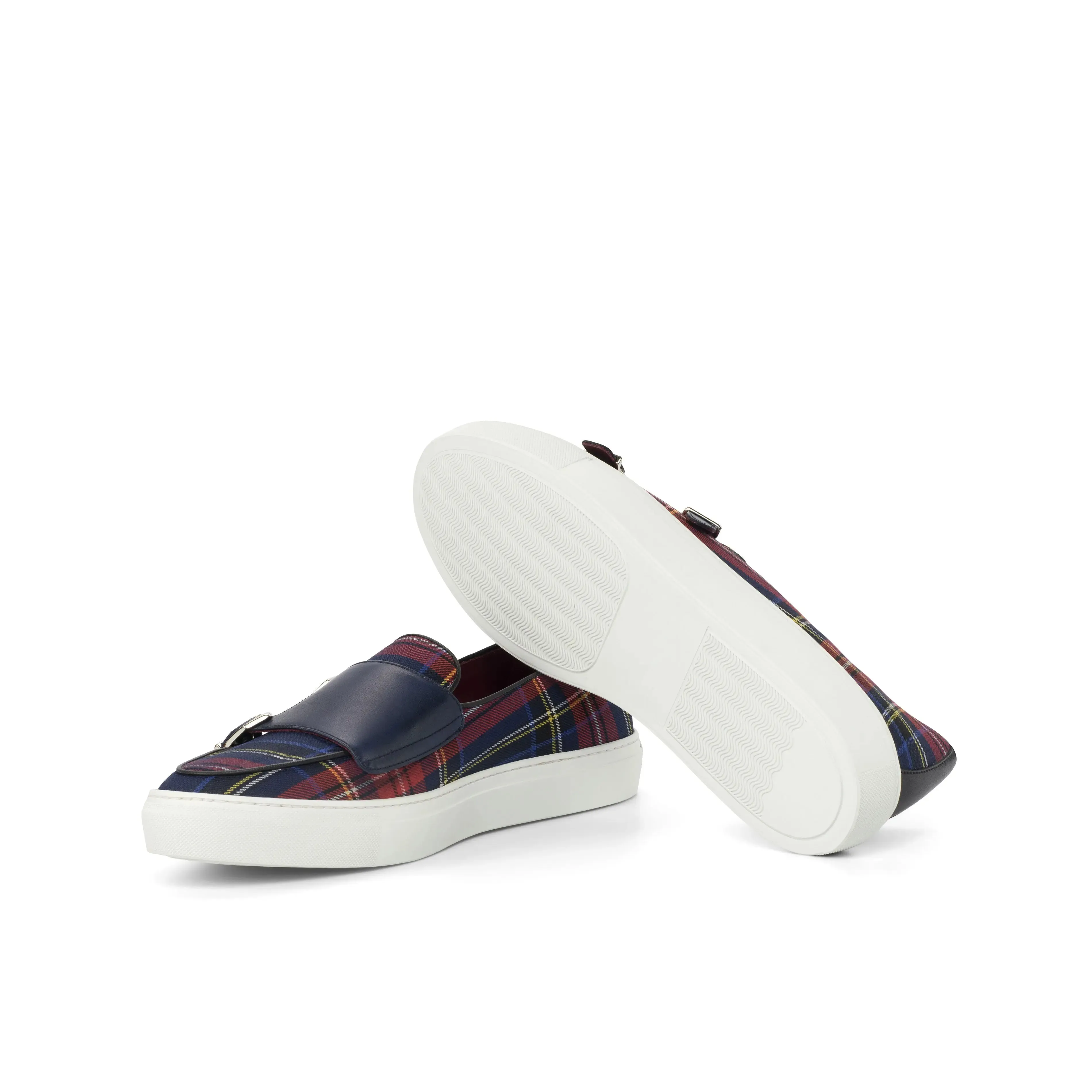 DapperFam Riviera in Tartan Men's Sartorial Monk Sneaker