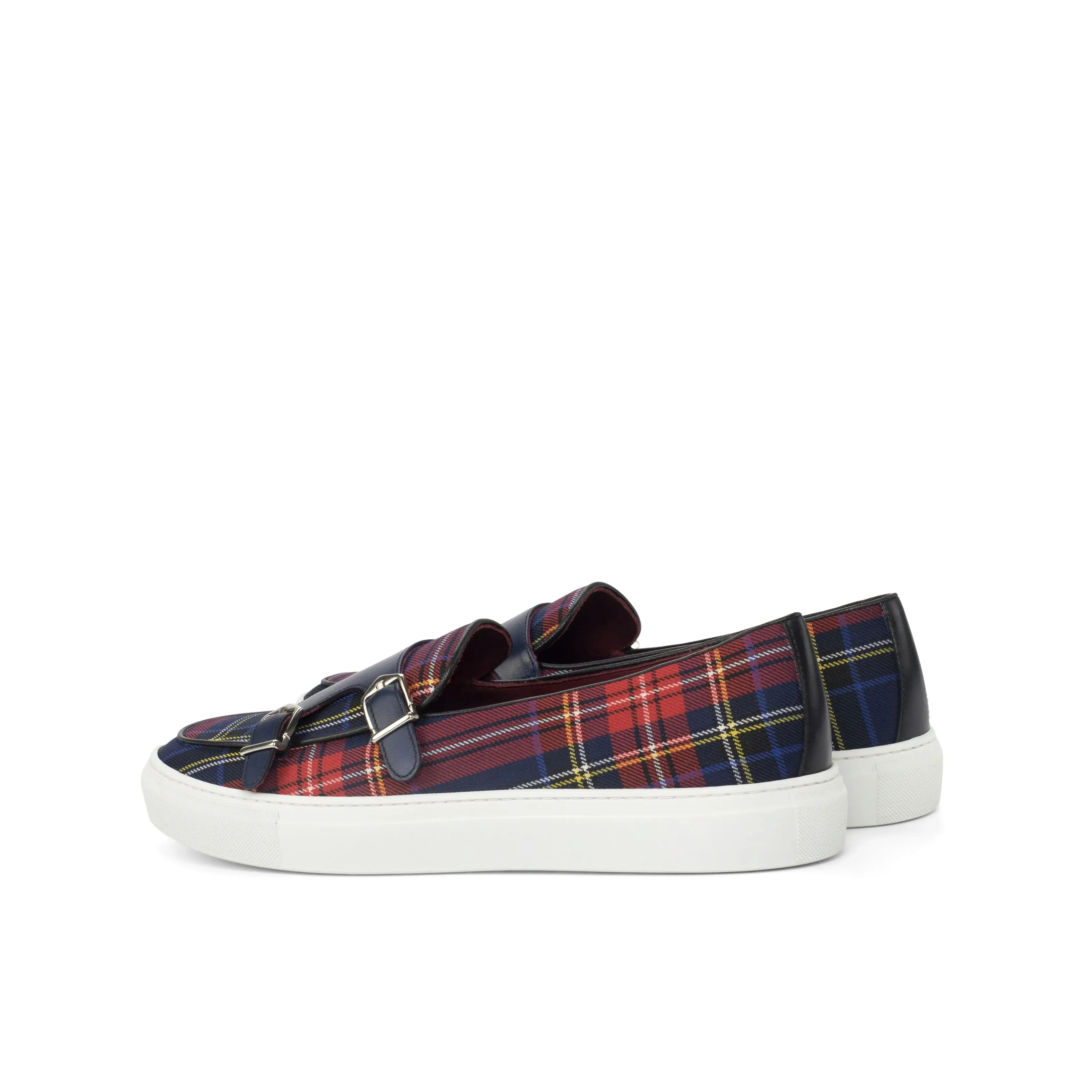 DapperFam Riviera in Tartan Men's Sartorial Monk Sneaker
