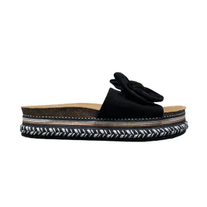 DeeZee Black Slides with Bow Size EU 38 / UK 5 / US 7.5