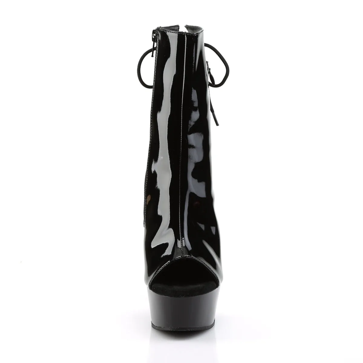 DELIGHT-1018 Pleaser Black Patent Sexy Platform Shoes (Pole Dancing Heels)