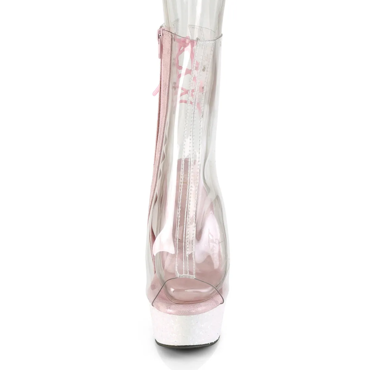 DELIGHT-1018C Pleaser Clear/Opal Multi Glitter Sexy Platform Shoes (Pole Dancing Heels)